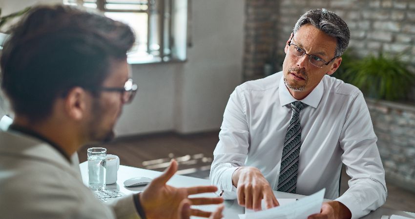 Landlord talking to solicitor for advice
