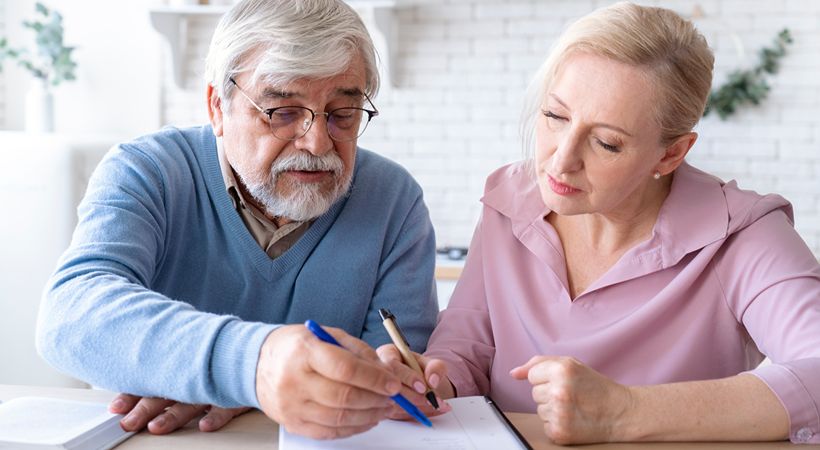 Couple writing will