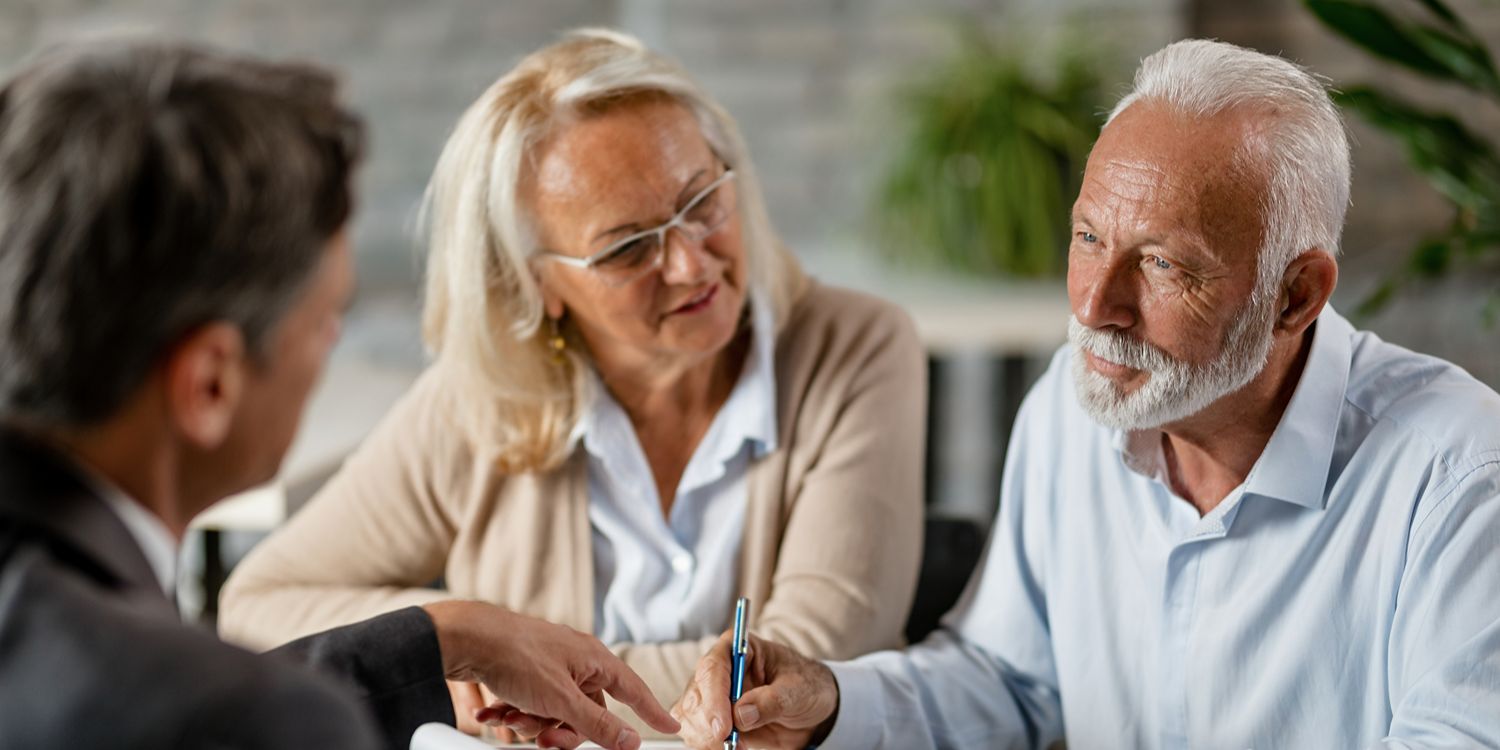 Couple having meeting to discuss will